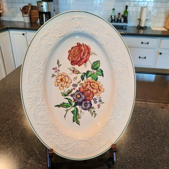 Large Antique Wedgwood Patrician "Bognor" Platter, 16" x 12 1/2" - Picture 1 of 8